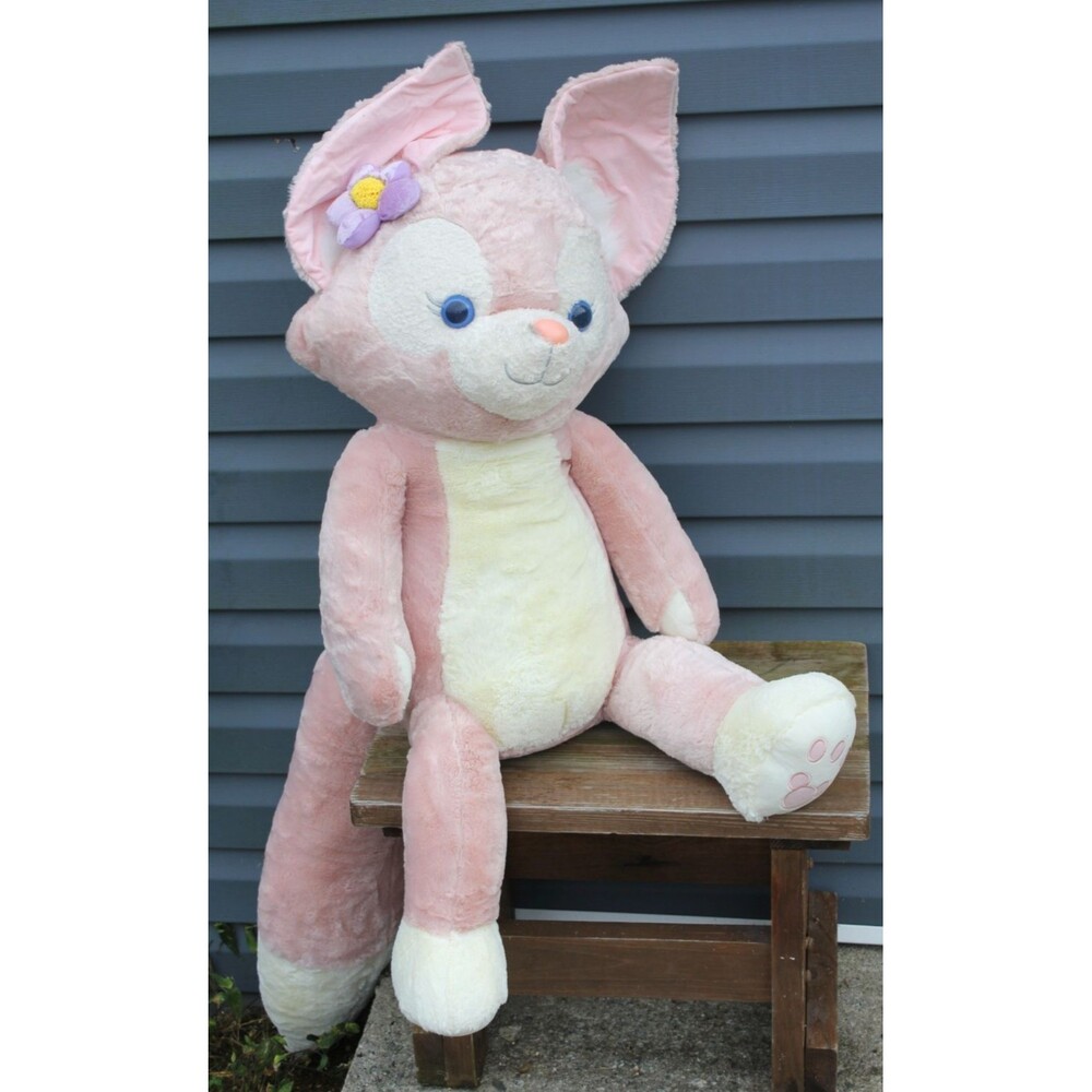 Disney Linabell Fox Duffy Friend HUGE JUMBO Soft Plush (63" Ears-Tail Tip) Pink
